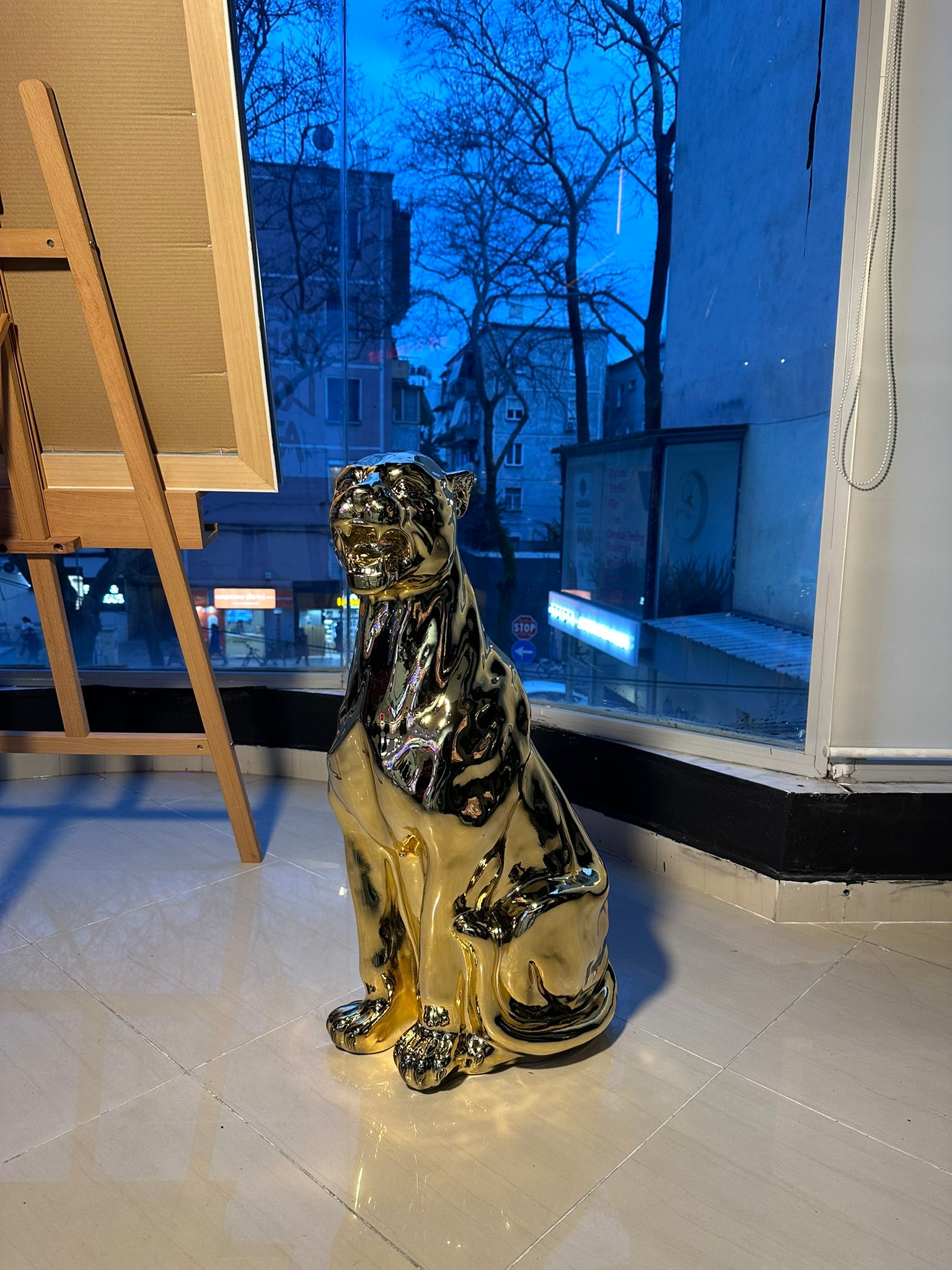 Gold panther luxury statue premium decor by GETRICH